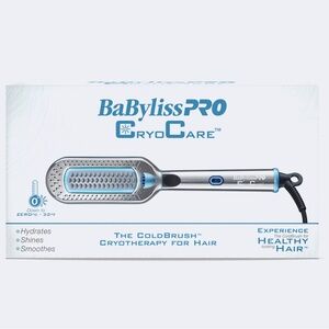 BaByliss PRO CryoCare Hair Brush - Silver and Blue